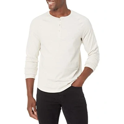 Imagen de Amazon Essentials Camisa Henley de Manga Larga Ajuste Entallado Hombre, Avena Mezcla, L