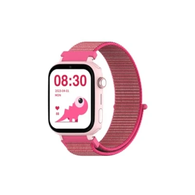 Imagen de DCU TECNOLOGIC Smartwatch para niños con Sistema Android Whatsapp Posicionamiento GPS Videollamadas Botón SOS Control Parental Color: Rosa