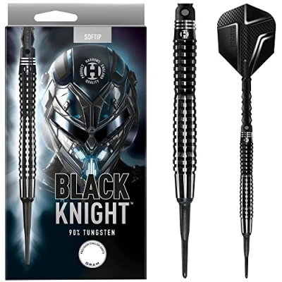 Imagen de Dardos Harrows Black Knight 90% Tungsten Soft Tip Punta de Plástico 20 g