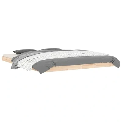 Imagen de vidaXL Estructura de Cama Madera Maciza Pino 160x200 cm, Cama, Muebles Dormitorio, Madera, Doble,