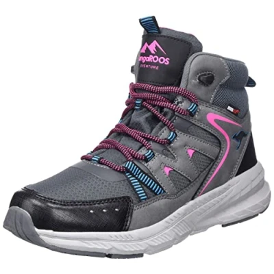 Imagen de KangaROOS K UO Nod Mid RTX, Zapatos para Senderismo Unisex Adulto, Charcole Grey Neon Pink, 37 EU