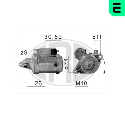 Imagen de ERA 220677A Motor de arranque 12 1,3 9 TOYOTA: Yaris II Hatchback