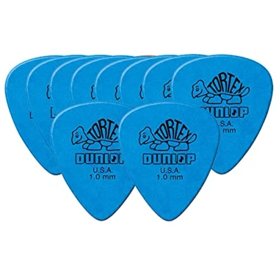 Imagen de PUAS PARA GUITARRA ELECTRICA DUNLOP TORTEX 418R1.0 AZULES 10 UNIDADES ROCKMUSIC ESPAÑA