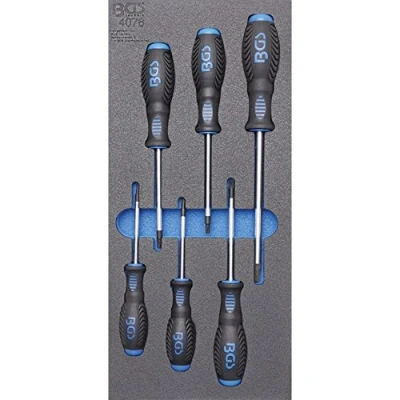 Imagen de BGS 4078 Bandeja para carro 1/3: Destornilladores perfil en T (para Torx) 6 piezas