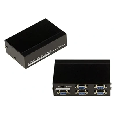 Imagen de KALEA INFORMATIQUE Divisor de vídeo VGA Tipo Splitter Que duplica Forma idéntica 1 Fuente Entrada en 4 Salidas simultáneas. Ancho Banda 350 MHz