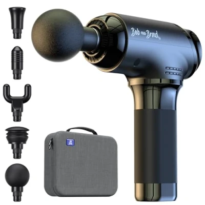 Imagen de Bob and Brad T2 Pistola de Masaje Muscular, 10mm Amplitud Massage Gun con 4000mAh batería Masajeador Músculos Tejido Profundo, Profesional y Carga Tipo C para Relajación Muscular