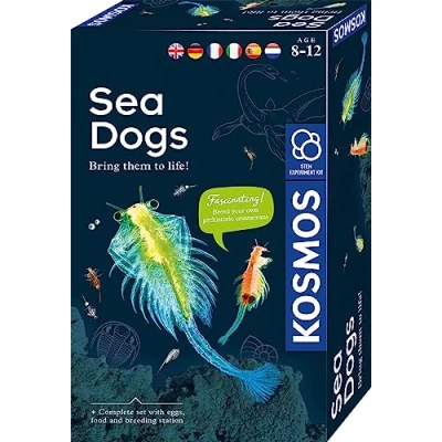Imagen de Kosmos Sea Dogs Urzeitkrebse selbst züchten Dinosaurio Juego de experimentos para niños con Instrucciones multilingües (DE, EN, FR, IT, ES, NL), Multicolor, 21 x 13 5.5 cm (616779)