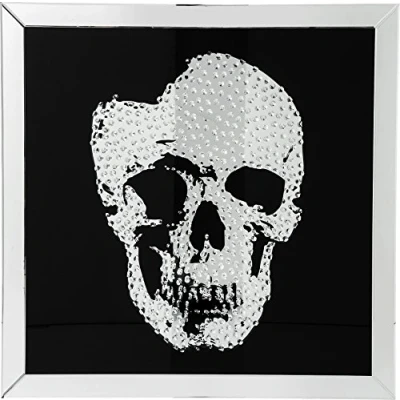 Imagen de Kare Design Cuadro Frame Espejo Skull, Negro, 100x4.5x100cm