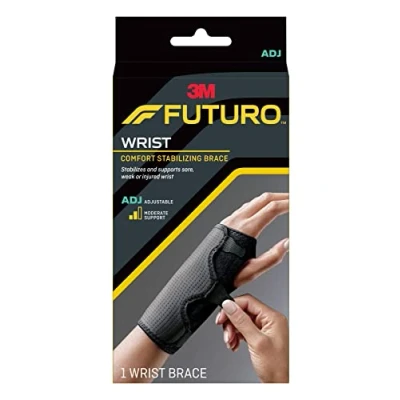 Imagen de FUTURO Muñequera estabilizadora reversible, estabiliza y proporciona sujeción a muñecas doloridas, débiles o lesionadas, ajustable