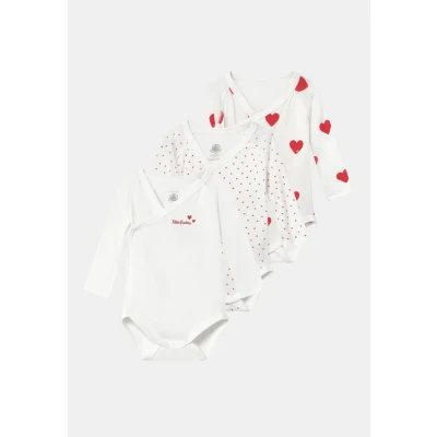Imagen de Petit Bateau Naiss 3 PACK Body para niños, Talla: 56, White