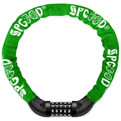 Imagen de SPGOOD Candado de Bicicleta antirrobo (14 Colores) combinación 5 dígitos Candado,Utilizado para Bicicletas, Motocicletas, Puertas(Verde Oscuro)