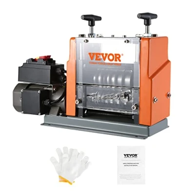 Imagen de VEVOR Máquina Pelacables Automática de Hierro Fundido 60 W Eléctrico Motorizado 1,5 25 mm con Referencia Profundidad Pelado Visible, 6 Canales Redondos y 1 Canal Plano