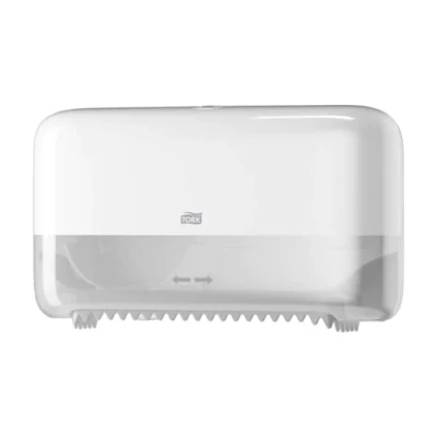 Imagen de Tork dispensador de papel higiénico, sin mangas Midi blanco T7, línea Elevation, 558040