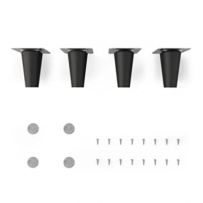 Imagen de patas para muebles de madera sossai® Clif Round Negro Mate Altura: 8 cm HMF1 redondo, cónico (versión recta) material: maciza (haya) sillas, mesas, armarios...