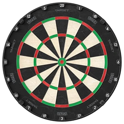 Imagen de Target Darts Aspar Diana de Dardos con Punta Acero cerdas sisal autorrecuperables y Anillo puntuación Giratorio, Juego Tablero tamaño competitivo regulación