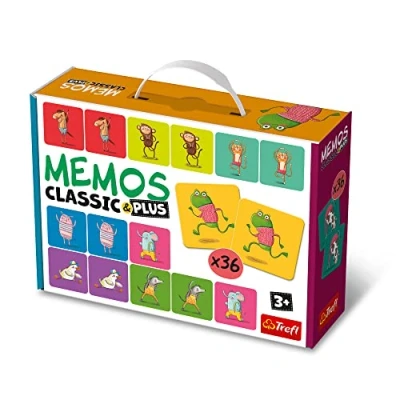 Imagen de Trefl Memos Classic &amp; Plus, Movimiento y Sonido Juego Educativo De Memoria para Niños, Búsqueda Pares Imágenes, Imitación Sonidos Movimientos, Niños A Partir 3 Años