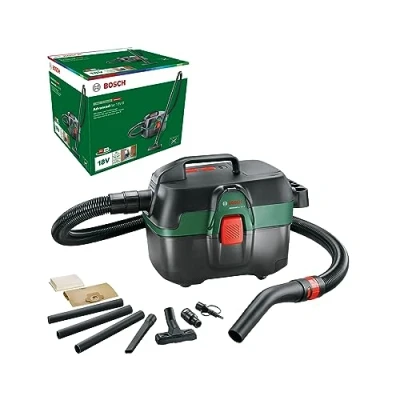 Imagen de Bosch Aspirador en seco y húmedo a batería AdvancedVac 18V 8 (sin batería, Sistema de 18 voltios, Juego Accesorios Incluido, Embalaje Caja)