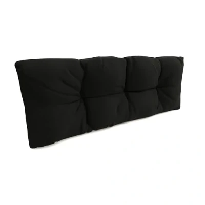 Imagen de POKAR cojín Respaldo aconchadas 120x40x12cm para Europalés/Europalet, jardín o terraza, cómodo sofá de paletas DYI, Interior y Exterior, sin palés, Nero