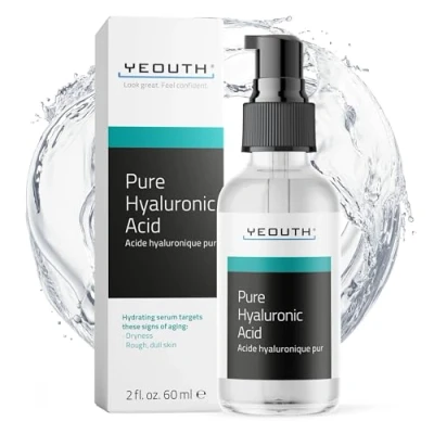 Imagen de YEOUTH Ácido Hialurónico Puro Suero 100%,Hidratante Serum Facial, Para Todo Tipo de Piel, Rejuvenecimiento Facial Anti Envejecimiento 60ml