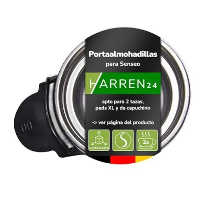 Imagen de Harren24 Portacápsulas CP1243/01 compatible con la cafetera de monodosis Philips Senseo Select CSA230, CSA240, CSA250 soporte recambio para dosis 2 tazas cápsulas café