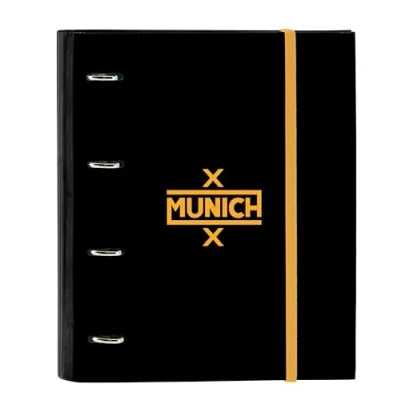 Imagen de Safta MUNICH MOONLESS Carpeta 4 Anillas de 35 cm con 100 Hojas A4, Ideal para Niños Diferentes Edades, Cómoda y Versátil, Calidad Resistencia, 27x3.5x32 cm, Color
