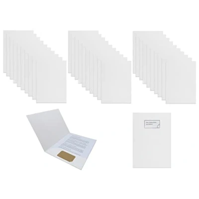 Imagen de Smiling Art Carpeta de presentación papel kraft 320 g/m² en formato A4, 30 unidades, color blanco, unidades