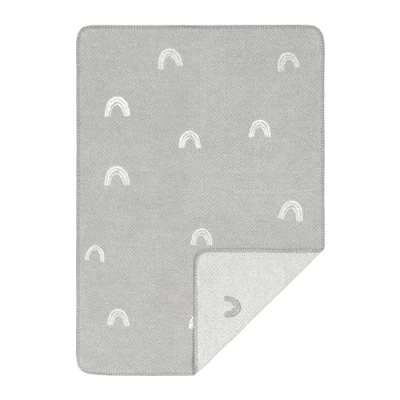 Imagen de LÄSSIG Manta de Punto para bebé, 100% algodón orgánico, Gots/Woven Blanket Rainbow Grey