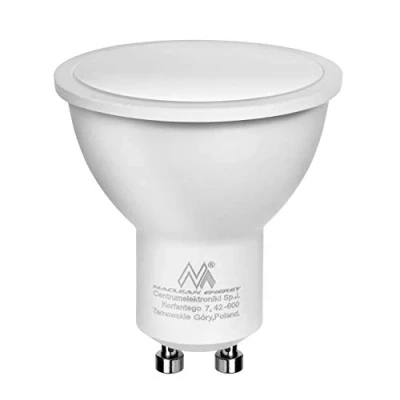 Imagen de Maclean Energy MCE437 WW Bombilla LED GU10 220 240V , 50 / 60Hz (Blanco Cálido, 1x Unidad 7W 490lm)