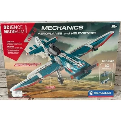 Imagen de Clementoni Mechanics Laboratory Aeroplanes and Helicopters Science Museum 61326 Kit de Ciencia Aviones y helicópteros Laboratorio mecánica, Multicolor, 6 x 39,6 27,8 (61326)
