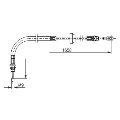 Imagen de BOSCH 1 987 482 879 Cable de Freno Mano 1658, 1422 FORD: Transit Mk6 Furgón