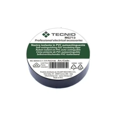 Imagen de Cinta aislante de PVC, espesor 0,13 mm, 15 mm x 10 m. Negro