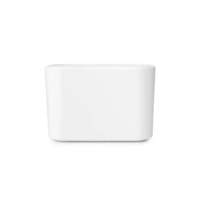 Imagen de Brabantia Mindset Recipiente para Residuos óptimo Pequeños Tapa Oscilante Extraí&quot;ble No se Raya Fácil de Limpiar Resistente a la Corrosión Blanco 8,5 x 15 10 cm