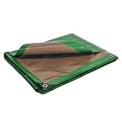 Imagen de Lona para Techos 2x3 m TECPLAST HQ250TO Verde y Marrón Máximo rendimiento Impermeable Techadores Carpinteros
