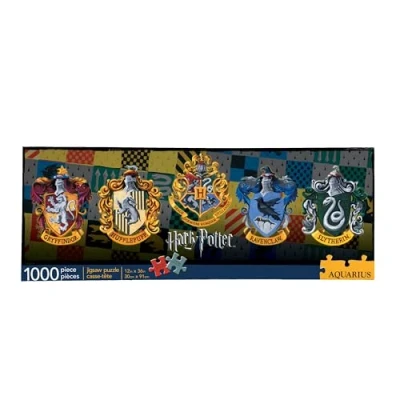Imagen de AQUARIUS 73029 Harry Potter Crests 1000 Piece Slim Jigsaw Puzzle, Multi Colored