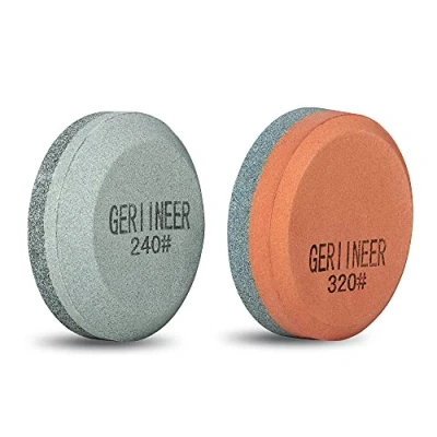 Imagen de GERIINEER 2 Pcs Piedra Afilar Hacha, Cuchillos IN 1, de para herramientas jardín cocina Cinceles Hachas (2 Pcs#2)