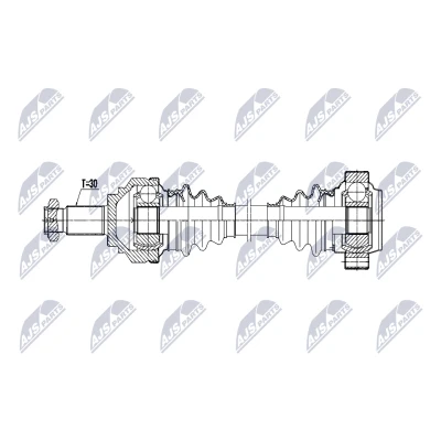 Imagen de NTY NPW BM 207 Árbol de transmisión Eje trasero izquierda Caja cambios manual BMW: 3 Touring, Sedán, Cabrio