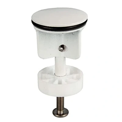 Imagen de tecuro Tapón universal para desagüe excéntrico, diámetro de 40 mm, válvula 1 1/4 pulgadas, color blanco (RAL9016), 12031