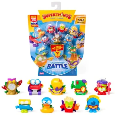 Imagen de SuperThings KAZOOM Power Battle Pack de 10. Contiene 10 (Incluye 1 Figura Sorpresa y capitán Dorado). 2