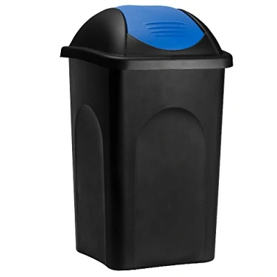 Imagen de Stefanplast Cubo de Basura 60L con Tapa Basurero Cocina Separación Residuos Reciclaje 68x41x41cm