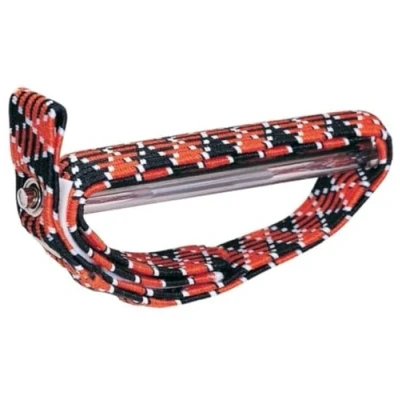 Imagen de JIM DUNLOP Capo Elástico Guitarra Acústica, Negro y Naranja, Plato