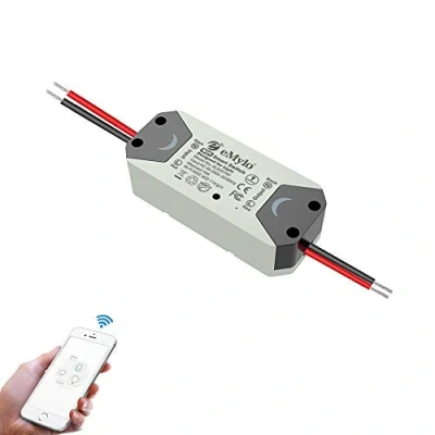 Imagen de eMylo Interruptor WiFi inteligente de iluminación universal Smart Home DIY Módulo relé inalámbrico Control remoto Temporizador voz con Alexa, Google vía Android IOS 1PC