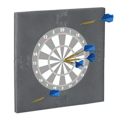 Imagen de Relaxdays Dartscheibe Schutzring R6, Wandschutz für 45 Cm Dartboard, Eva, Dart Auffangring Hbt: 71 X 3 Cm, Grau Marco Diana Cuadrado, Adultos Unisex, 1 Unidad