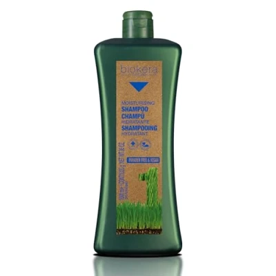 Imagen de SALERM Champú Hidratante Biokera Natura 1000 ml Ideal para Cabellos Secos o Deshidratados con Aceite de Germen Trigo Hidratación Profunda Cabello Melena más Suave y Brillante