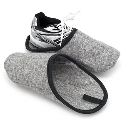 Imagen de Pantoffelmann Pantuflas de museo fieltro I cubrezapatos con suela ABS opcional varias tallas Fundas zapatos para proteger pisos suciedad y arañazos funda/Pantuflas obreros