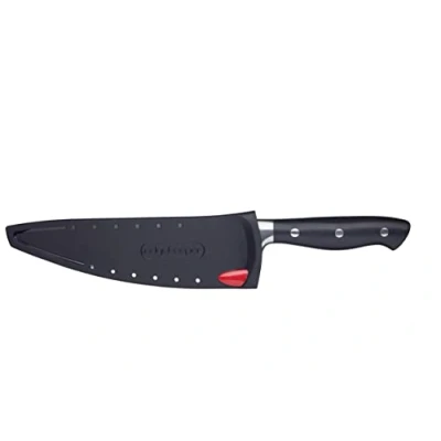 Imagen de MasterClass Cuchillo de Chef con funda afiladora EdgeKeeper, Acero inoxidable, 20 cm ( 8&quot;), Negro