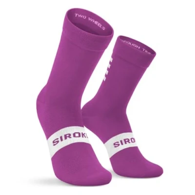 Imagen de SIROKO Calcetines para ciclismo S1 Fucsia Barillete Morado M