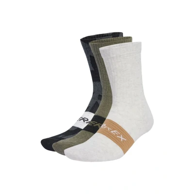 Imagen de Adidas Terrex 3 PACK Calcetines de deporte Black olive strata white, Talla: 34 36, white