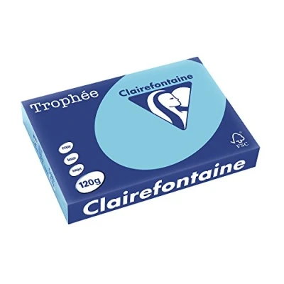 Imagen de Clairefontaine Trophée Resma de papel, 250 hojas, A4, 21 x 29.7 cm, color azul cielo