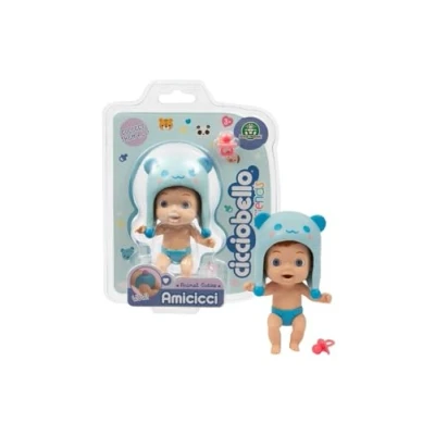 Imagen de Cicciobello Amicicci CC038200 Giochi Preziosi Minifigura con Gorro de Animal y coleta en el pañal, para niñas a Partir 3 años