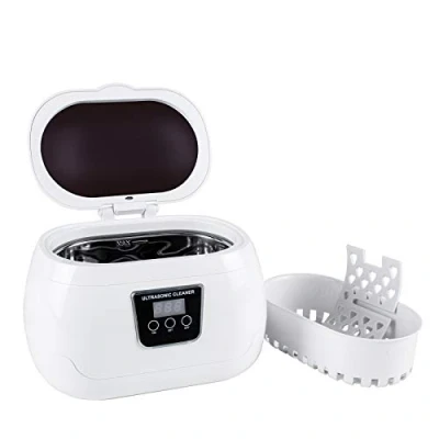 Imagen de Uten Limpiador Ultrasónico Profesional Acero Inoxidable Baño 600ml 43,000Hz 35W, Con Soporte y Cesta de Limpieza, Adecuado Para Joyas, Gafas, Dentaduras Maquinilla Afeitar